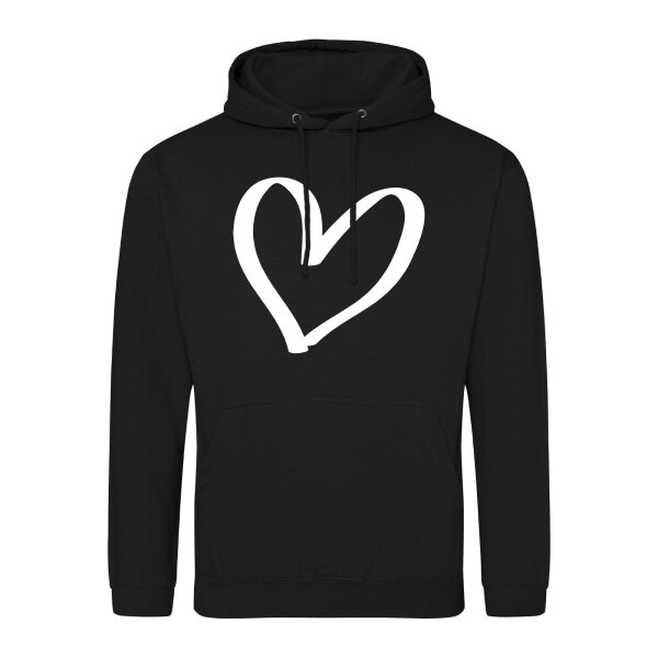 Unisex Hoodie Herz Heart Größe S-3XL
