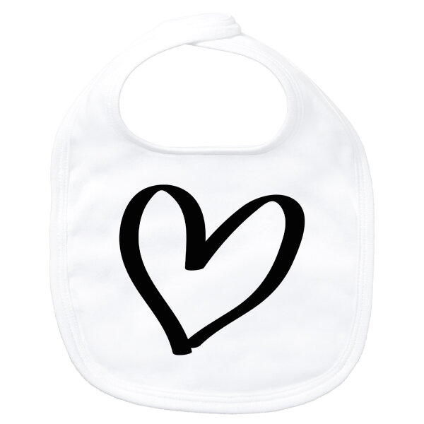 Baby Lätzchen Herz Heart Klettverschluss