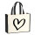 Jutetasche Herz Heart 21 Liter Black
