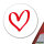 Aufkleber Herz Heart 10cm Sticker