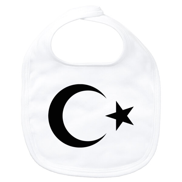 Baby Lätzchen Türkei Halbmond und Stern Klettverschluss