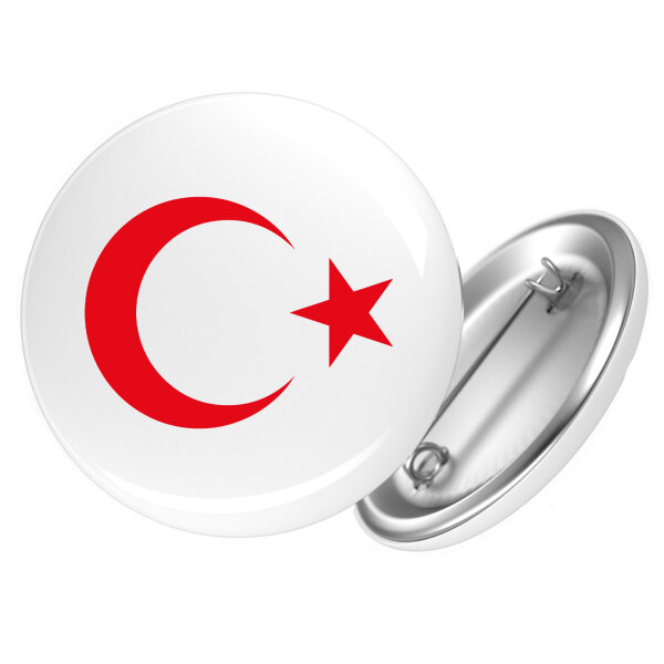 Button Türkei Halbmond und Stern