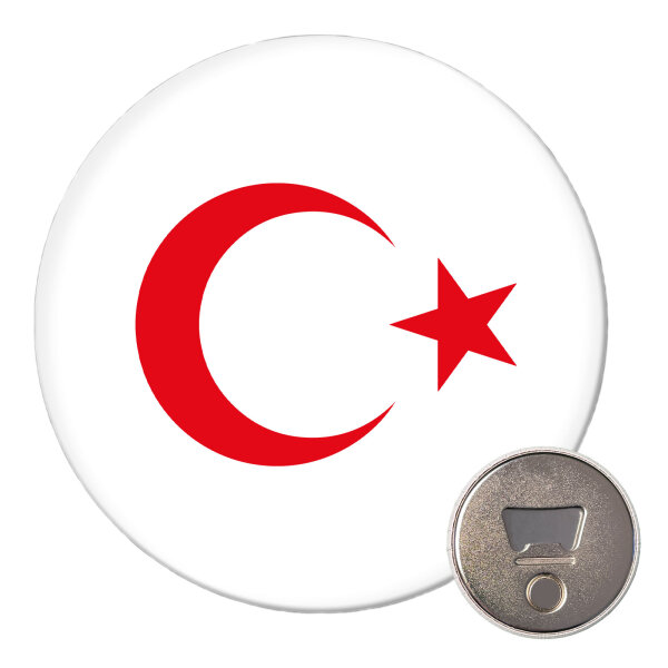 Magnet Türkei Halbmond und Stern 59mm Kühlschrankmagnet Flaschenöffner