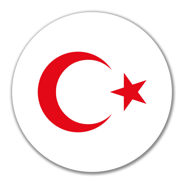 Aufkleber Türkei Halbmond und Stern 10cm Sticker