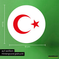 Aufkleber Türkei Halbmond und Stern 10cm Sticker