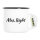 Emaille Tasse Mrs. Right Schriftzug 300ml Vintage Emaille Becher