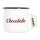 Emaille Tasse Chocoholic Schriftzug 300ml Vintage Emaille Becher