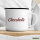 Emaille Tasse Chocoholic Schriftzug 300ml Vintage Emaille Becher