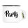 Emaille Tasse Party Schriftzug 300ml Vintage Emaille Becher