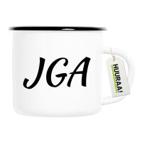 Emaille Tasse JGA Junggesellenabschied 300ml Vintage...