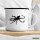 Emaille Tasse Oktopus Silhouette 300ml Vintage Emaille Becher