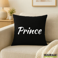 Kissen Prince Schriftzug 40x40cm