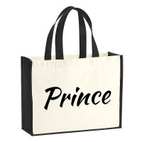 Jutetasche Prince Schriftzug 21 Liter Black