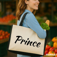 Jutetasche Prince Schriftzug 21 Liter Black