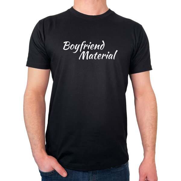 Herren T-Shirt Boyfriend Material Schriftzug Größe S-3XL
