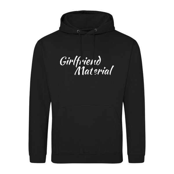Unisex Hoodie Girlfriend Material Schriftzug Größe S-3XL