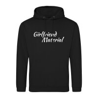 Unisex Hoodie Girlfriend Material Schriftzug...
