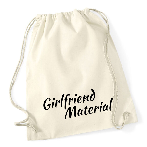 Turnbeutel Girlfriend Material Schriftzug 12 Liter