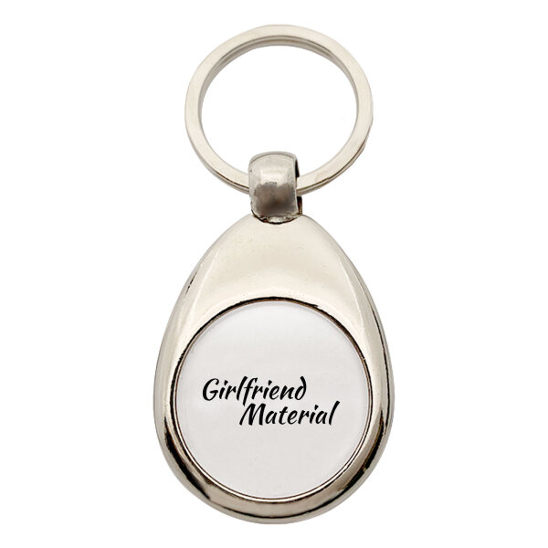 Schlüsselanhänger Girlfriend Material Schriftzug