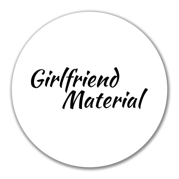 Aufkleber Girlfriend Material Schriftzug 10cm Sticker