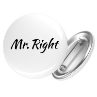 Button Mr. Right Schriftzug