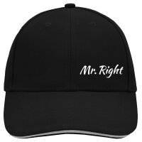 Cappy Mütze Mr. Right Schriftzug