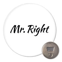 Magnet Mr. Right Schriftzug 59mm Kühlschrankmagnet...