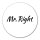 Aufkleber Mr. Right Schriftzug 10cm Sticker