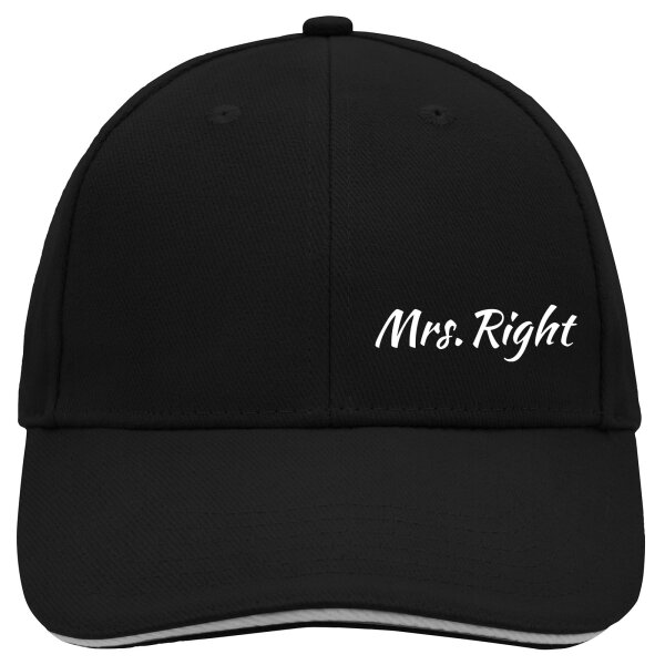 Cappy Mütze Mrs. Right Schriftzug