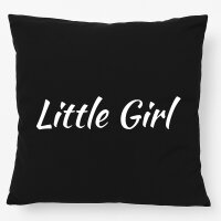 Kissen Little Girl Schriftzug 40x40cm