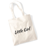 Jutebeutel Little Girl Schriftzug 10 Liter