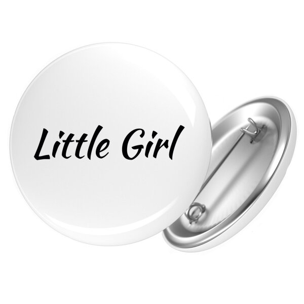Button Little Girl Schriftzug
