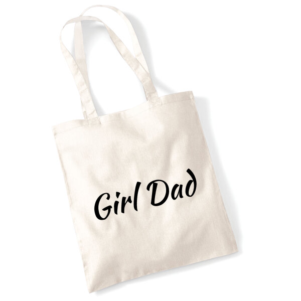 Jutebeutel Girl Dad Schriftzug 10 Liter