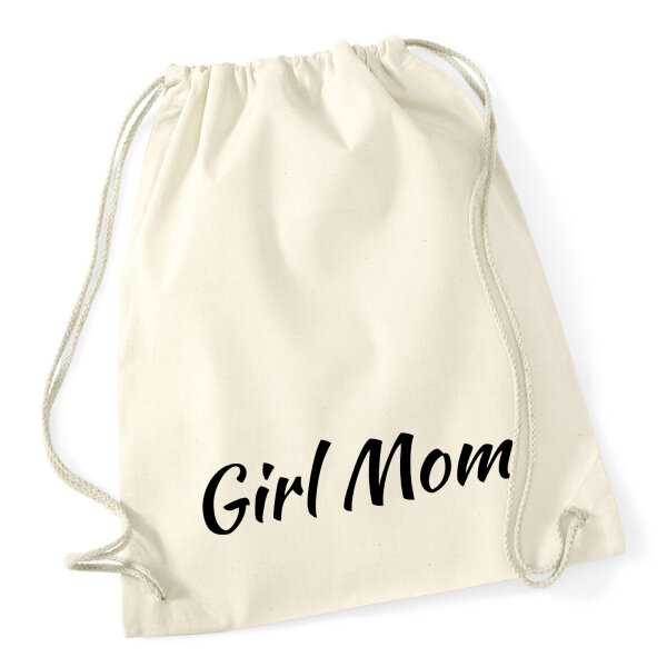 Turnbeutel Girl Mom Schriftzug 12 Liter