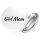 Button Girl Mom Schriftzug