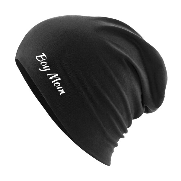 Beanie Boy Mom Schriftzug