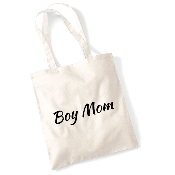 Jutebeutel Boy Mom Schriftzug 10 Liter