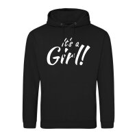 Unisex Hoodie It`s a Girl! Schriftzug Größe S-3XL