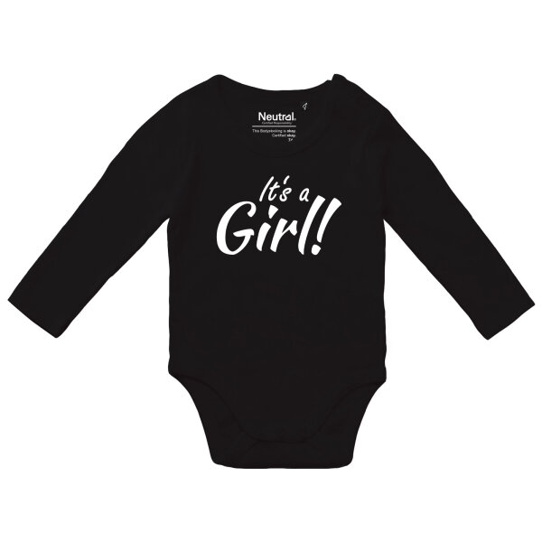 Baby Body It`s a Girl! Schriftzug Größe 62-80