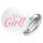 Button It`s a Girl! Schriftzug