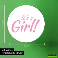 Aufkleber It`s a Girl! Schriftzug 10cm Sticker