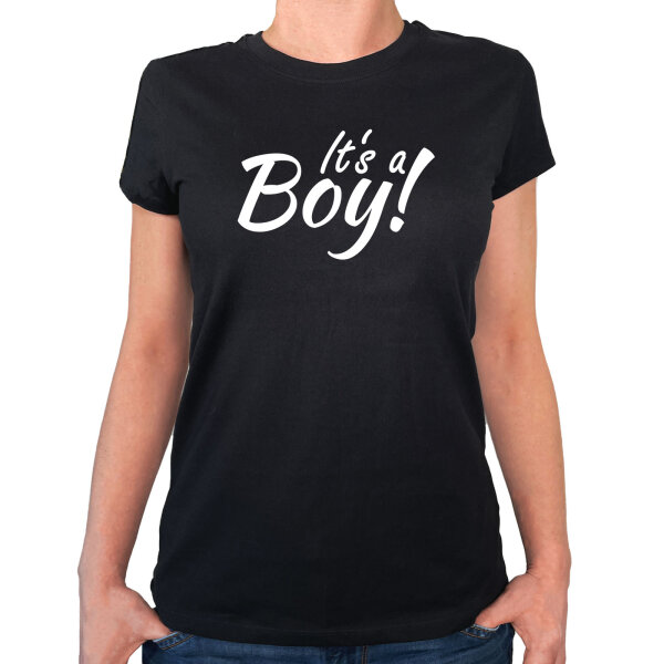 Damen T-Shirt It`s a Boy! Schriftzug Größe XS-XXL