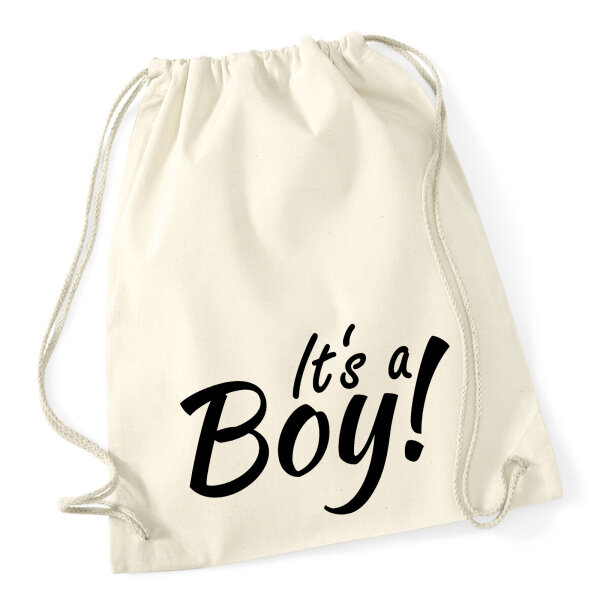 Turnbeutel It`s a Boy! Schriftzug 12 Liter