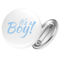 Button It`s a Boy! Schriftzug