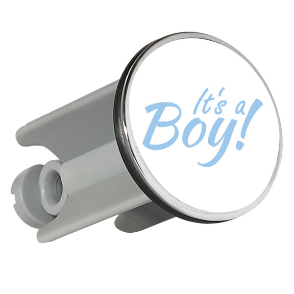 Waschbeckenstöpsel It`s a Boy! Schriftzug 4cm Abflussstopfen