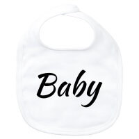 Baby Lätzchen Baby Schriftzug Klettverschluss