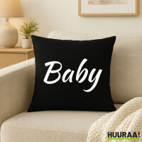 Kissen Baby Schriftzug 40x40cm