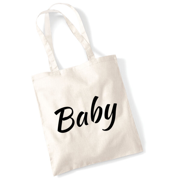 Jutebeutel Baby Schriftzug 10 Liter