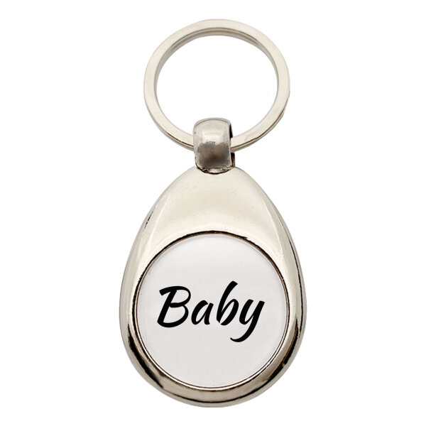 Schlüsselanhänger Baby Schriftzug