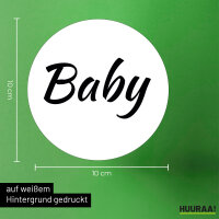 Aufkleber Baby Schriftzug 10cm Sticker